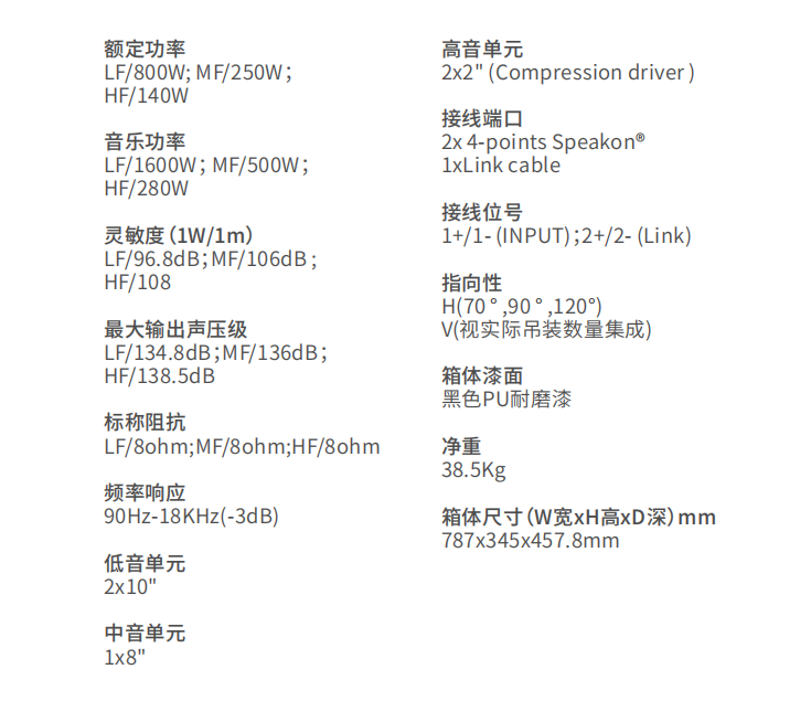 RL210 线阵列扬声器