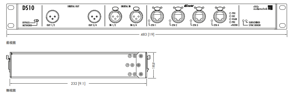 DS10-d&b音频网络桥接器